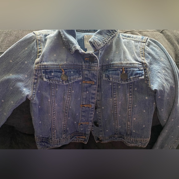 Girls 7/8 Polka Dot Jean jacket - Picture 2 of 6